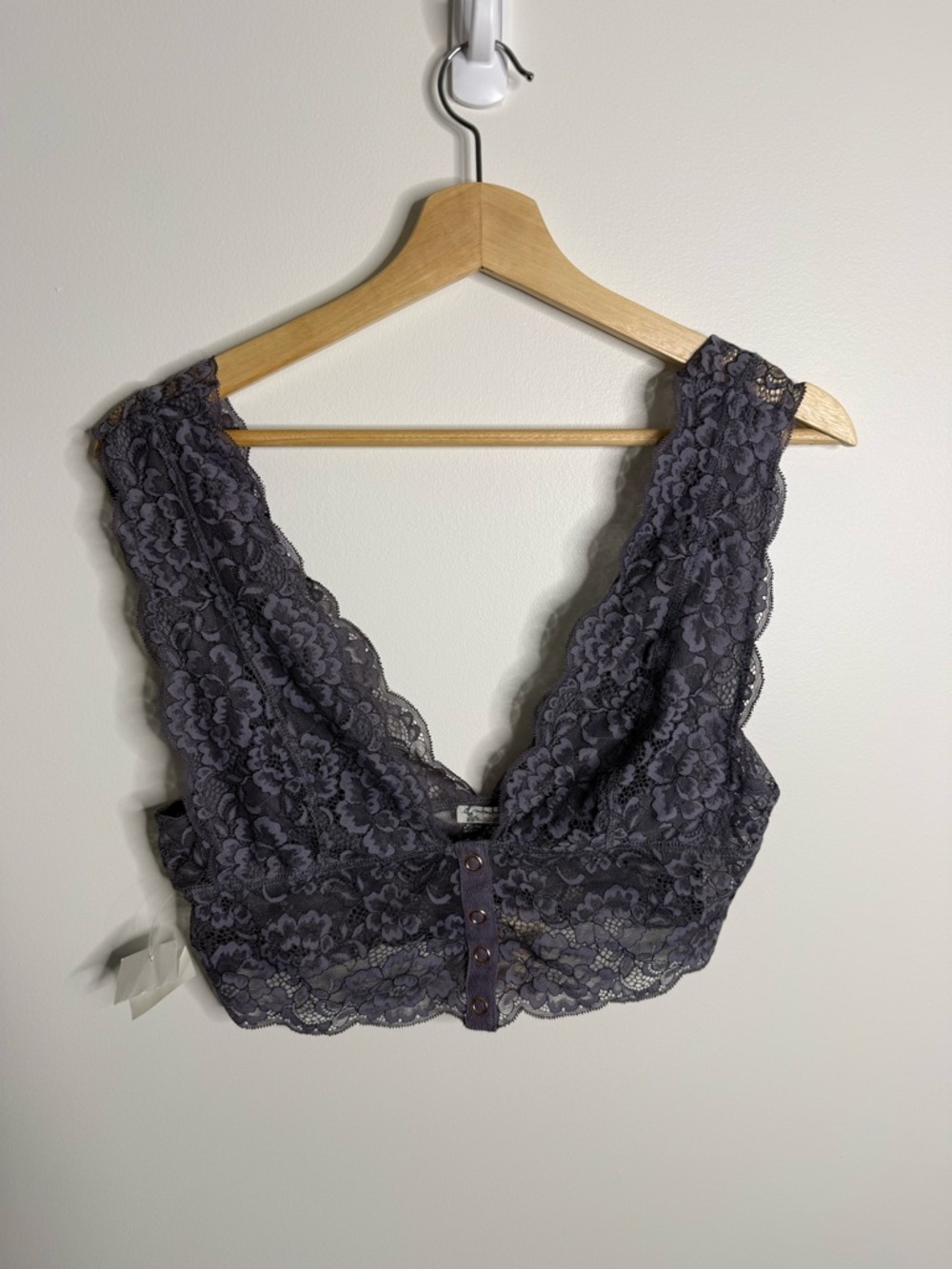Free People Heartbreaker Brami gray bra bralette size medium NWT